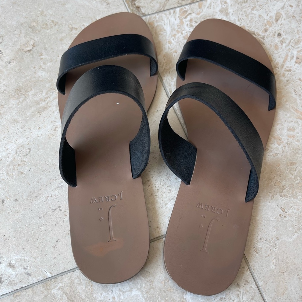 J. Crew Double Strap Black Sandals Women’s Size 9 - Picture 6 of 10